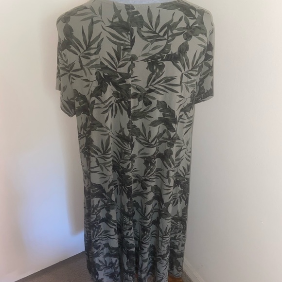 EUC Old Navy Forest Green Tropical Leaf Dress - Picture 3 of 4